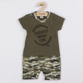 NEW BABY Kojenecký letní overal New Baby Army girl 100% Bavlna 86 (12-18m)