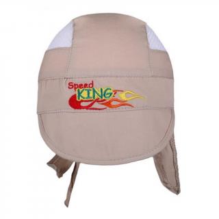 NEW BABY Letná detská čiapočka-šatka New Baby Speed King bežová 100% bavlna 116 (5-6 rokov)