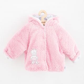 NEW BABY Zimní kabátek Nice Bear růžový Bavlna/Polyester/Antialergické vlákno 86 (12-18m)