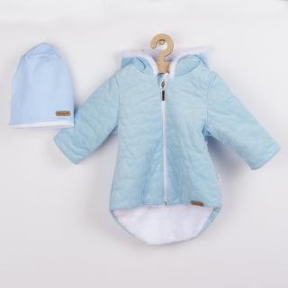 Nicol Zimní kojenecký kabátek s čepičkou Kids Winter modrý Bavlna/Polyester/Elastan 56 (0-3m)