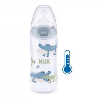 NUK Dojčenská fľaša FC+Temperature Control BOX-Flow Control cumlík blue Polypropylen  300 ml