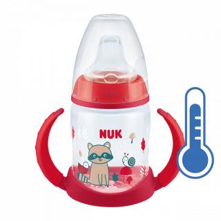 NUK Dojčenská fľaša na učenie s kontrolou teploty červená Polypropylen 150 ml