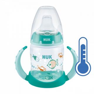 NUK Dojčenská fľaša na učenie s kontrolou teploty zelená Polypropylen 150 ml