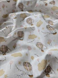PREM Bavlnená tetra osuška Nebe ružové  Bavlna, 90/100 cm