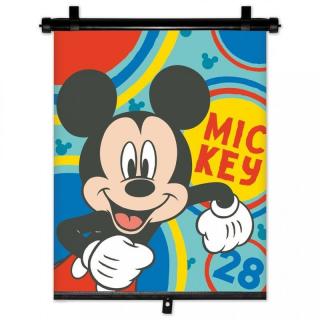SEVEN Slnečná clona ROLETKA Mickey Happy  Plast, Polyester, 1 ks 36x45 cm