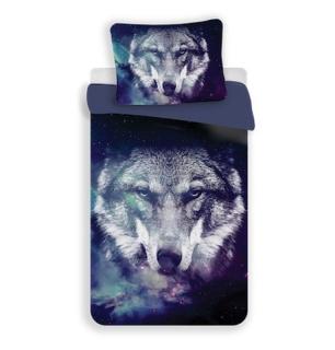 UNIVERSAL DESIGN MICRO 3D Obliečky Blue Wolf  140/200, 70/90 cm