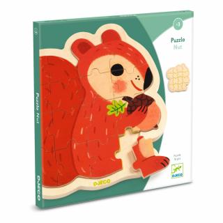 DJECO Puzzle drevené- veverička  - DJECO