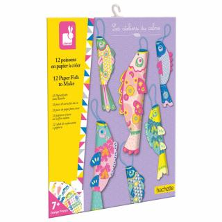 Janod Atelier Mini Kreatívna sada Origami papierové skladačky Ryby - Janod