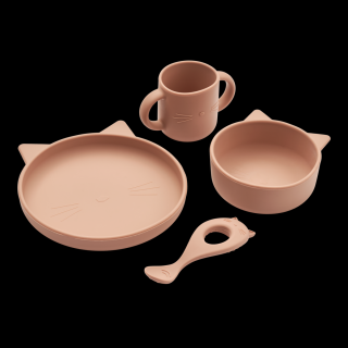 Liewood Silikónový set Cat dark rose - Liewood