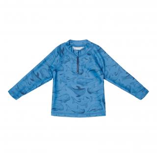 Little Dutch Plavecké tričko dlhý rukáv Sea life blue - Little Dutch