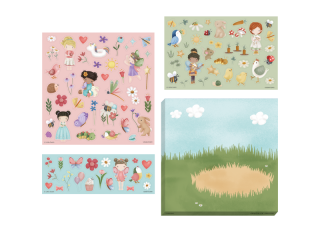 Little Dutch Sada so samolepkami Rosa &amp; Friends - Little Dutch