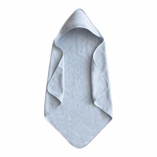 MUSHIE Osuška s kapucňou z organickej bavlny Baby blue- Mushie