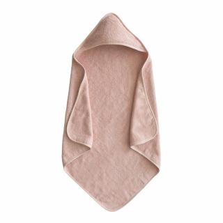 MUSHIE Osuška s kapucňou z organickej bavlny Blush- Mushie