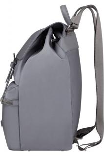 Batoh Samsonite ZALIA 3.0 BACKPACK 1 BUCKLE so sťahovacou šnúrkou 149456 - Silver Grey 149456