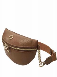 Crossbody kožená ľadvinka Bagger - koňaková 0134