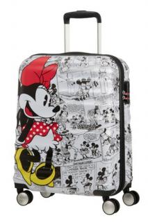 Detský malý kufor AMERICAN TOURISTER WAVEBREAKER DISNEY SPIN.55/20 DISNEY MINNIE COMICS WHITE,36 l 85667-7484