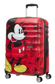 Detský  stredný kufor American Tourister WAVEBREAKER DISNEY SPIN.67/24 DISNEY MICKEY COMICS RED,64 l  85670-6976