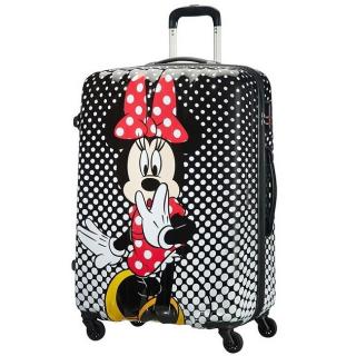 Detský veľký kufor American Tourister DISNEY LEGENDS SPINNER 75/28 ALFATWIST MINNIE MOUSE POLKA DOT, 88 l 64480-4755