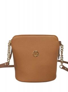 Malá kožená crossbody kabelka BAGGER Trendy urban bag -  koňaková - Cuoio 0072