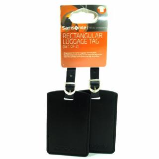Menovky Samsonite Rectangle Luggage Tag - 2 ks 121307-1041 - Black 121307-1041