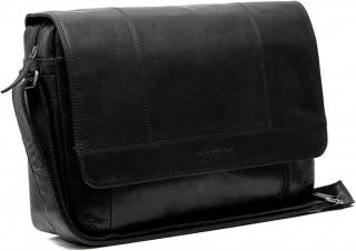 Pánska kožená klopová pracovná taška na notebook The Chesterfield Brand Tampa TCBU Antique Buff- čierna C408 132300