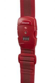 Popruh na kufor so zabudovaným kombinovaným zámkom Samsonite GLOBAL TA LUGGAGE STRAP/TSA LOCK - RED 121313-1726