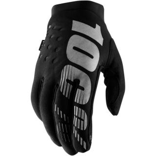 100% Brisker, dámske zateplené rukavice - Black/Grey Veľkosť: XL