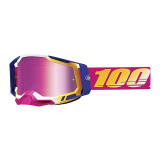 100% Racecraft 2, MX okuliare - Mission - Mirror Pink Lens