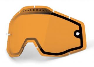 100% Racecraft/Accuri/Strata, Anti-fog náhradné dvojité sklo - Persimmon orange