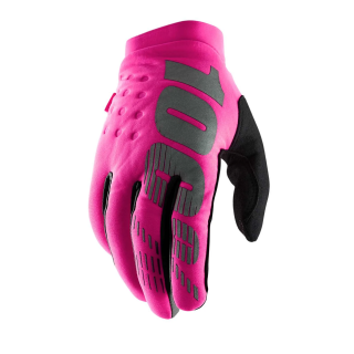 Dámske zateplené rukavice 100% Brisker Women's Glove Neon Pink/Black Veľkosť: L