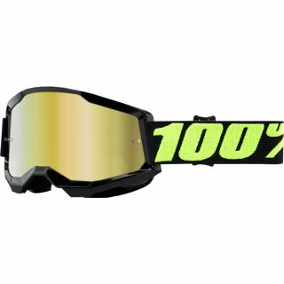 MX Okuliare 100% STRATA 2 Upsolirror Gold Lens