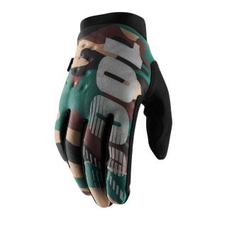 Zateplené rukavice 100% Brisker Camo/Black Veľkosť: XL