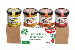 BUJÓNKA BUJÓNKA Dárková sada VEGAN Slovácko 4x130 g
