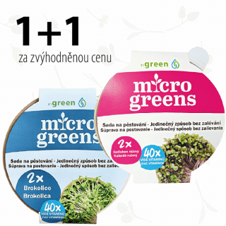 inGREEN 1 + 1 inGreen Microgreens BROKOLICE + KEDLUBNA