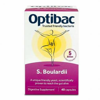 Optibac Optibac Saccharomyces Boulardii 40 kapslí (Probiotika při průjmu)