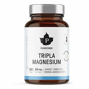 Puhdistamo Puhdistamo Triple Magnesium 120 kapslí (Hořčík)