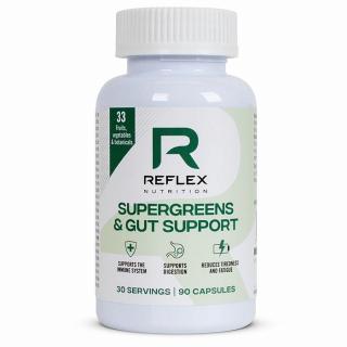 Reflex Reflex Nutrition Supergreens &amp; Gut Support 90 kapslí (podpora zažívacího traktu)