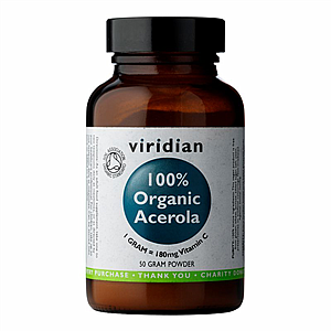 VIRIDIAN NUTRITION Viridian Acerola 50 g Organic (Malpígie Bio)