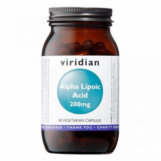 VIRIDIAN NUTRITION Viridian Alpha Lipoic Acid 200 mg 90 kapslí (Kyselina alfa lipoová - ALA)