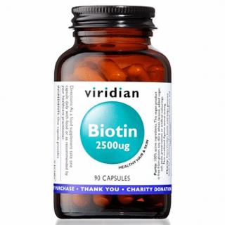 VIRIDIAN NUTRITION Viridian Biotin 2500 µg 90 kapslí