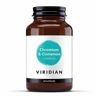 VIRIDIAN NUTRITION Viridian Chromium &amp; Cinnamon Complex 60 kapslí (Chróm se skořicí)