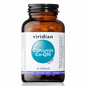 VIRIDIAN NUTRITION Viridian Curcumin Co-Q10 60 kapslí (Kurkumin a Koenzym Q10)