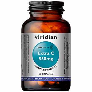 VIRIDIAN NUTRITION Viridian Extra C 550 mg 90 kapslí (Vitamín C 550 mg)