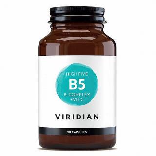 VIRIDIAN NUTRITION Viridian High Five B5 B Complex + Vit C 90 kapslí