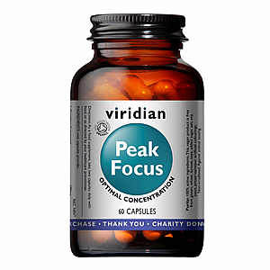 VIRIDIAN NUTRITION Viridian Organic Peak Focus 60 kapslí (Normální kognitivní funkce)