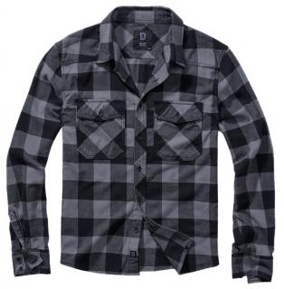 Brandit | Checked Shirt - Shadow Grey / XL