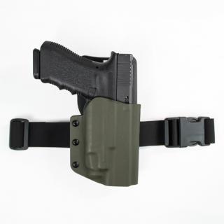 Duty Kydex Holster Glock 17 - Olive Drab / Pravák / TLR-7