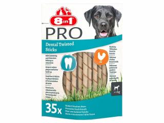 8in1 PRO Dental Twisted Sticks - dentálne tyčinky pre psov 35ks