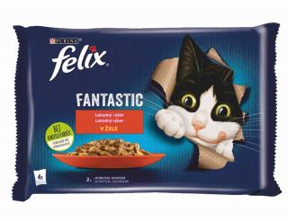 FELIX Fantastic kapsičky - hovädzie / kuracie v želé 4x85g