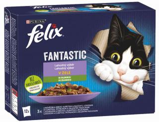 FELIX Fantastic kapsičky - hovädzina / kura / losos / pstruh so zeleninou v želé 12x85g